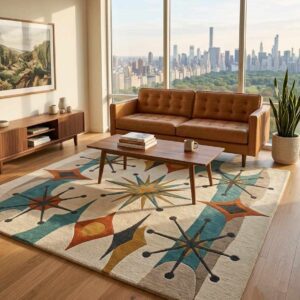 Retro Mid-Century Modern Rug